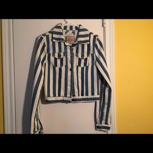 Stripped jean jacket